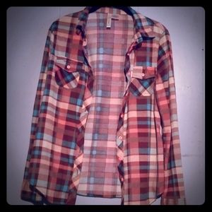 Med flannel button up